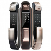 Врезной биометрический push and pull замок Samsung SHP-DP728 Dark Silver (с одиночным ригельным механизмом)